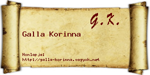 Galla Korinna névjegykártya